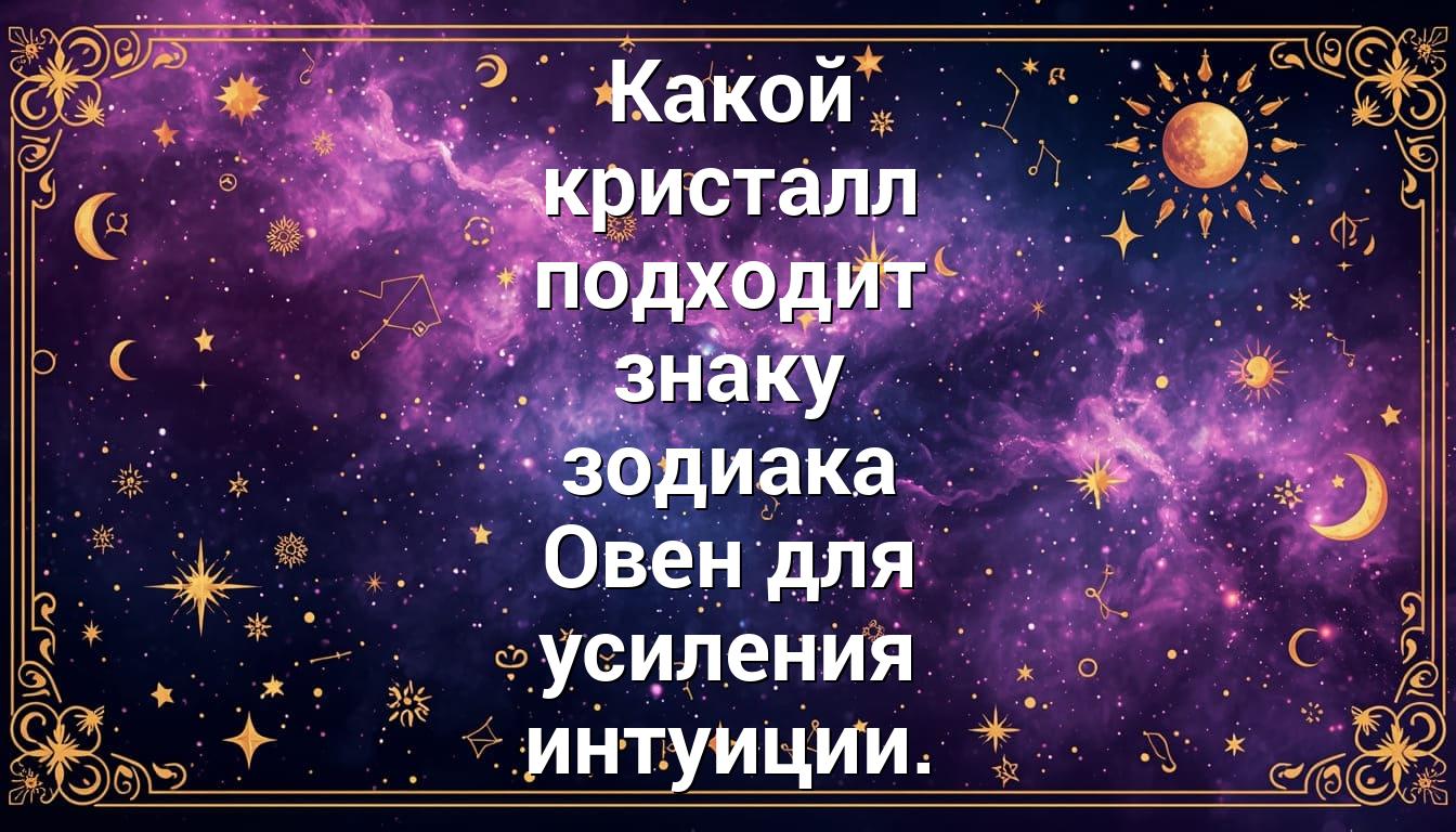Какой кристалл подходит знаку зодиака Овен для усиления интуиции.