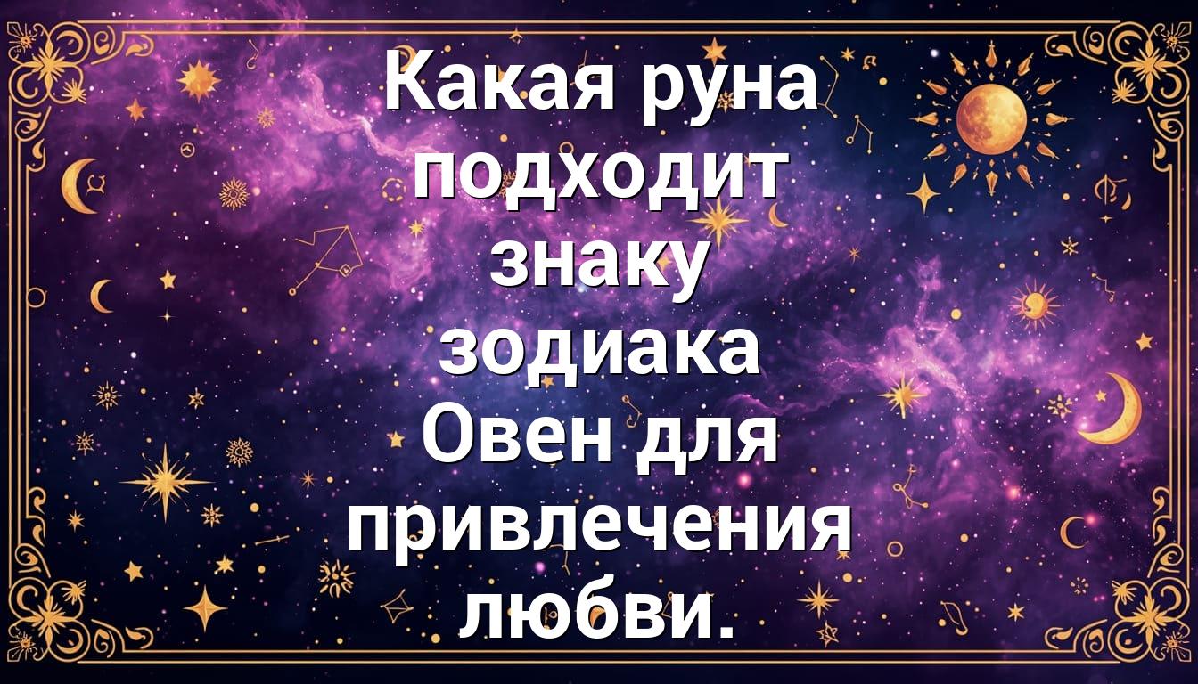 Какая руна подходит знаку зодиака Овен для привлечения любви.