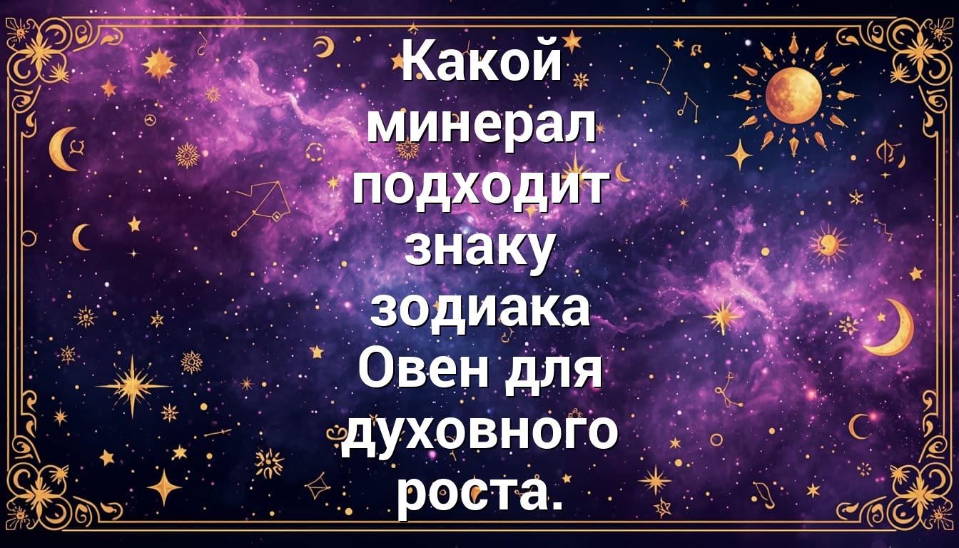 Какой минерал подходит знаку зодиака Овен для духовного роста.