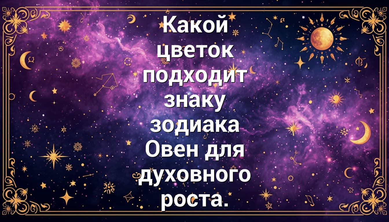 Какой цветок подходит знаку зодиака Овен для духовного роста.