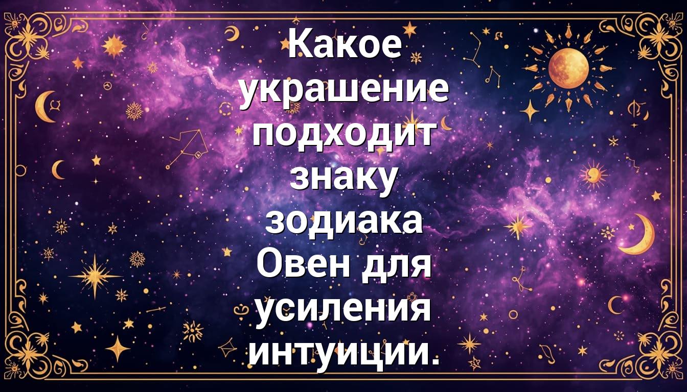 Какое украшение подходит знаку зодиака Овен для усиления интуиции.