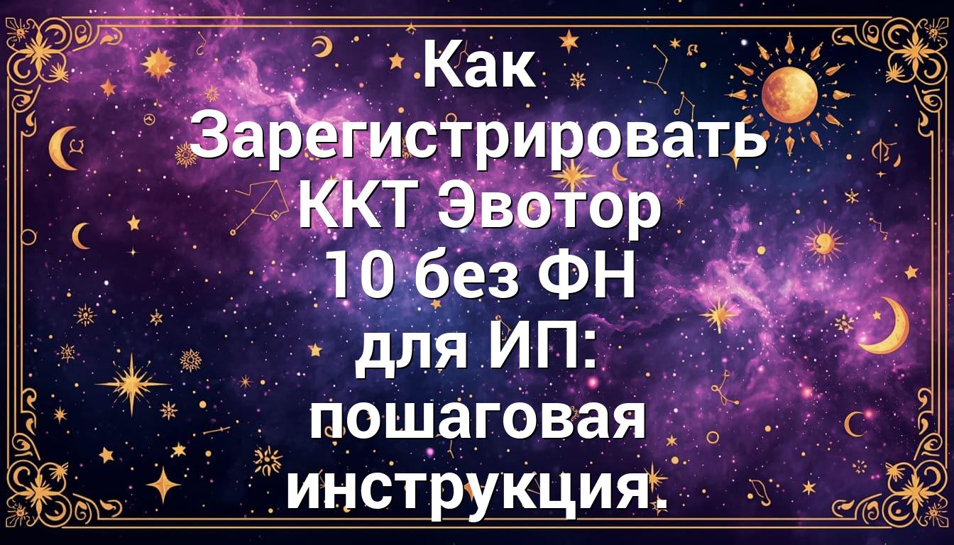 Как Зарегистрировать ККТ Эвотор 10 без ФН для ИП: пошаговая инструкция.