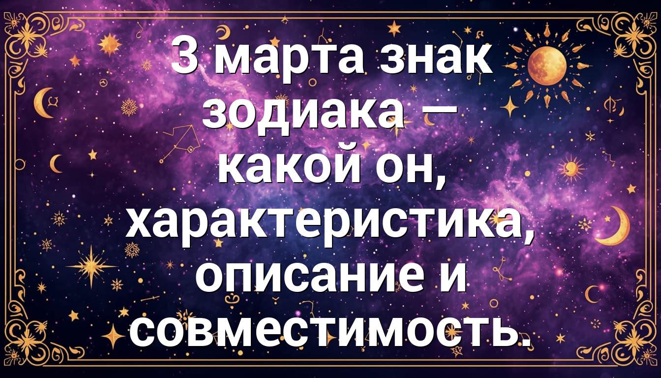 3 марта знак зодиака — какой он, характеристика, описание и совместимость.