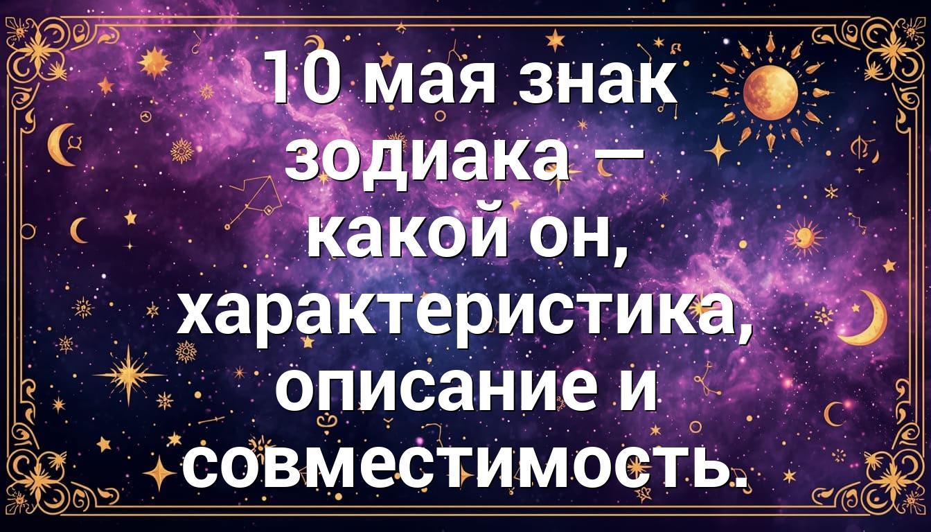 10 мая знак зодиака — какой он, характеристика, описание и совместимость.