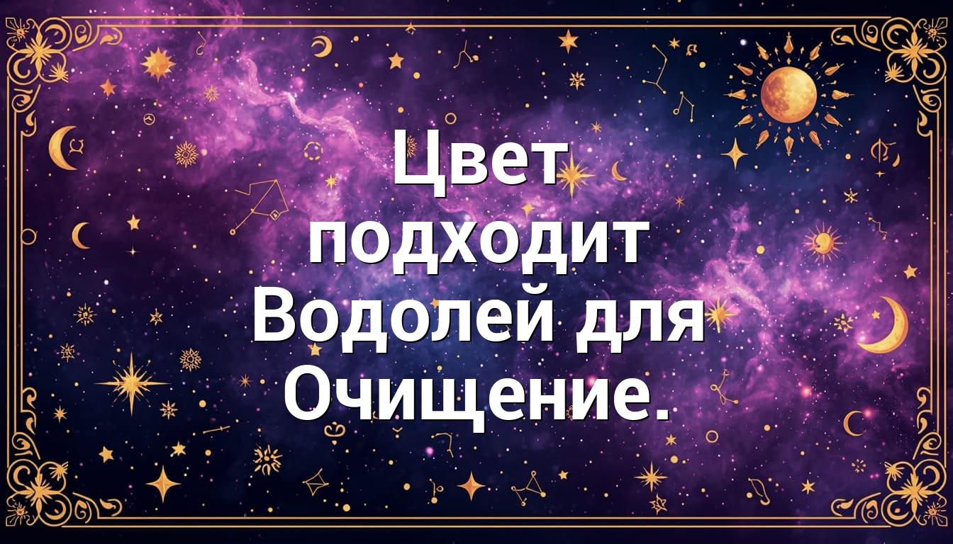 Цвет подходит Водолей для Очищение.