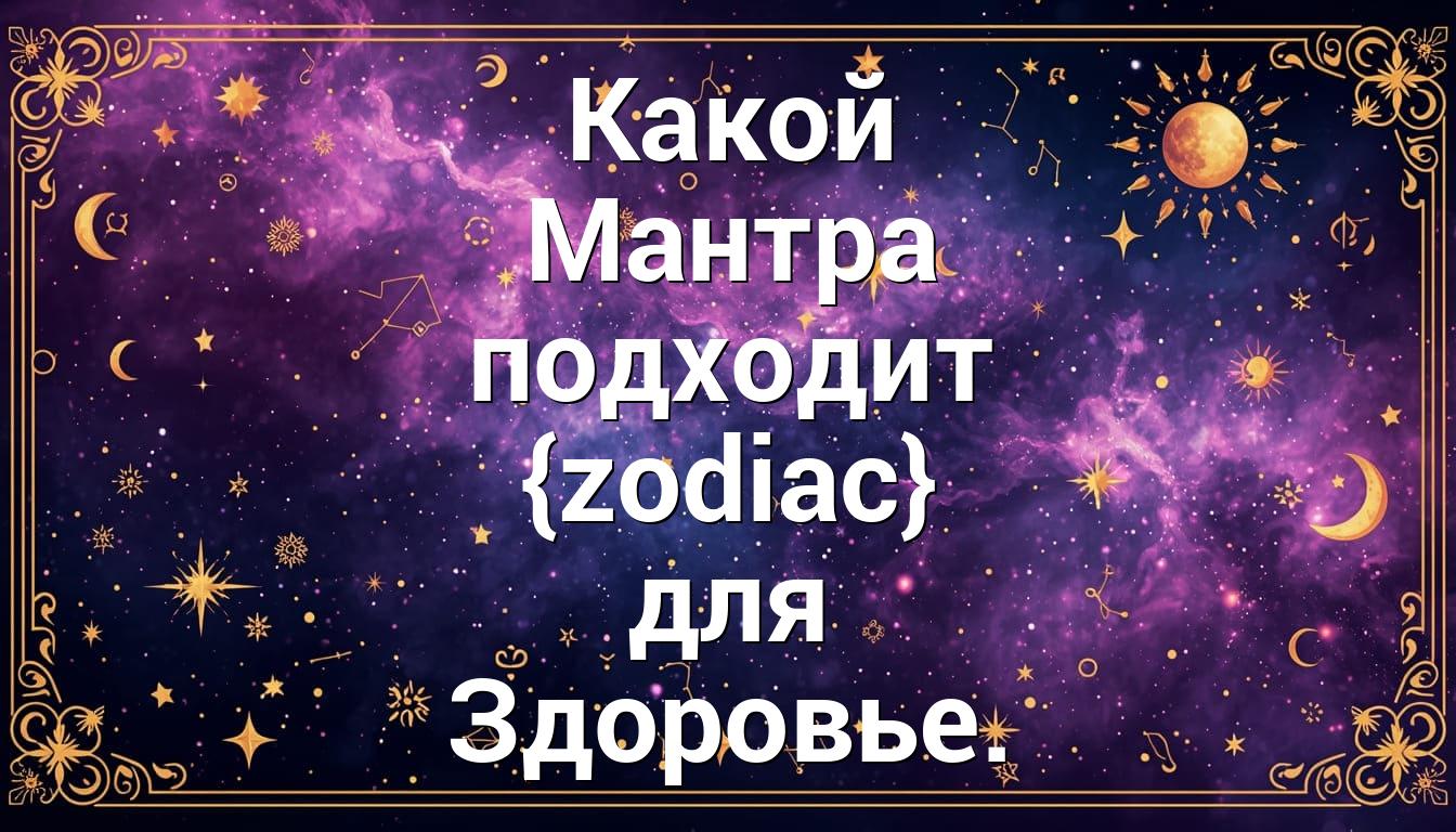 Какой Мантра подходит {zodiac} для Здоровье.