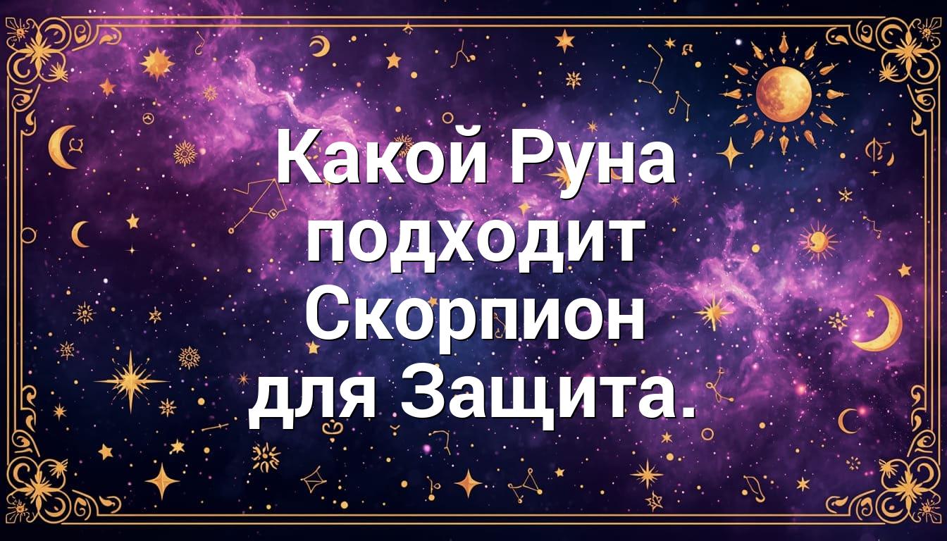 Какой Руна подходит Скорпион для Защита.