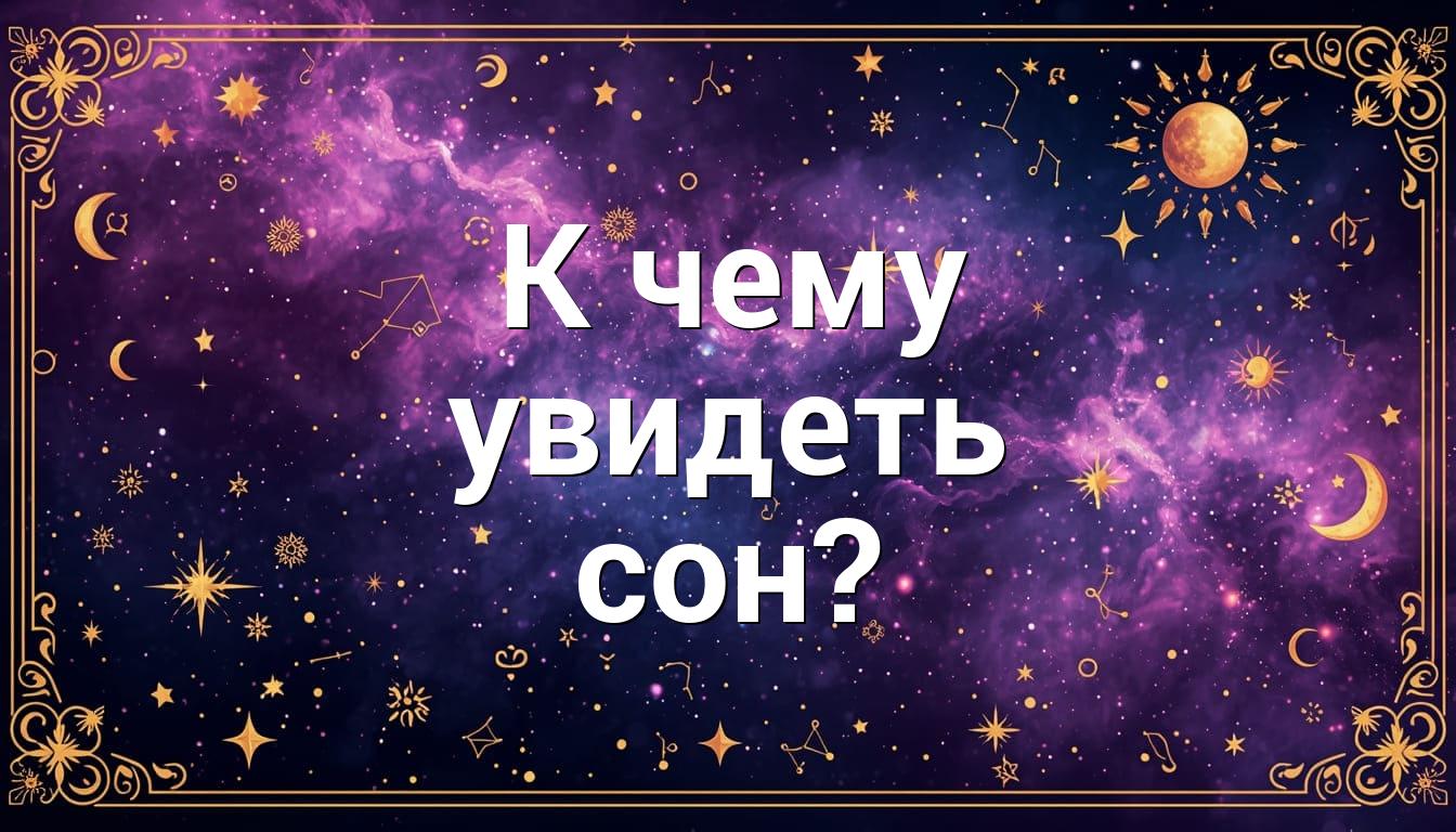 К чему увидеть сон?