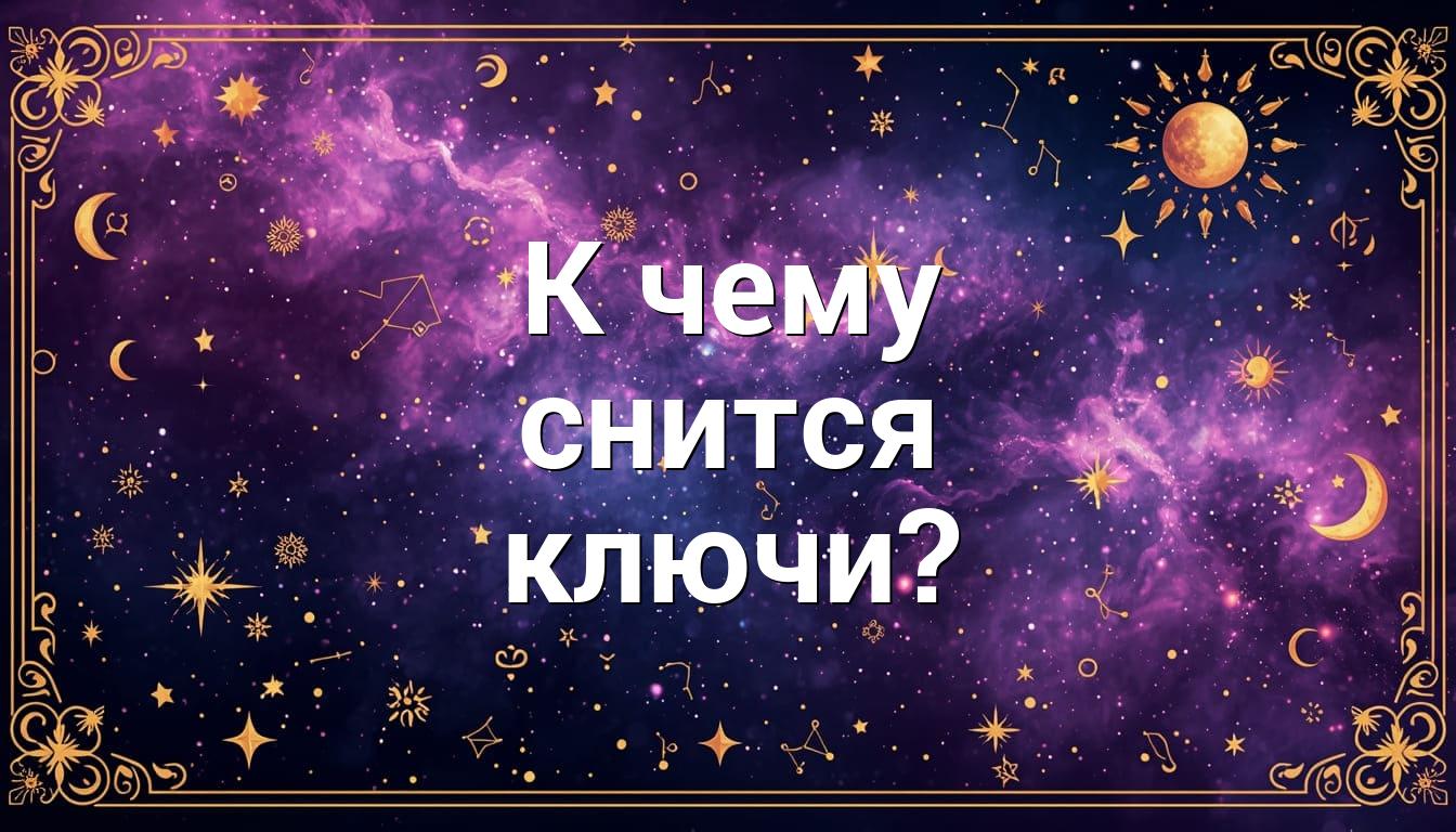 К чему снится ключи?