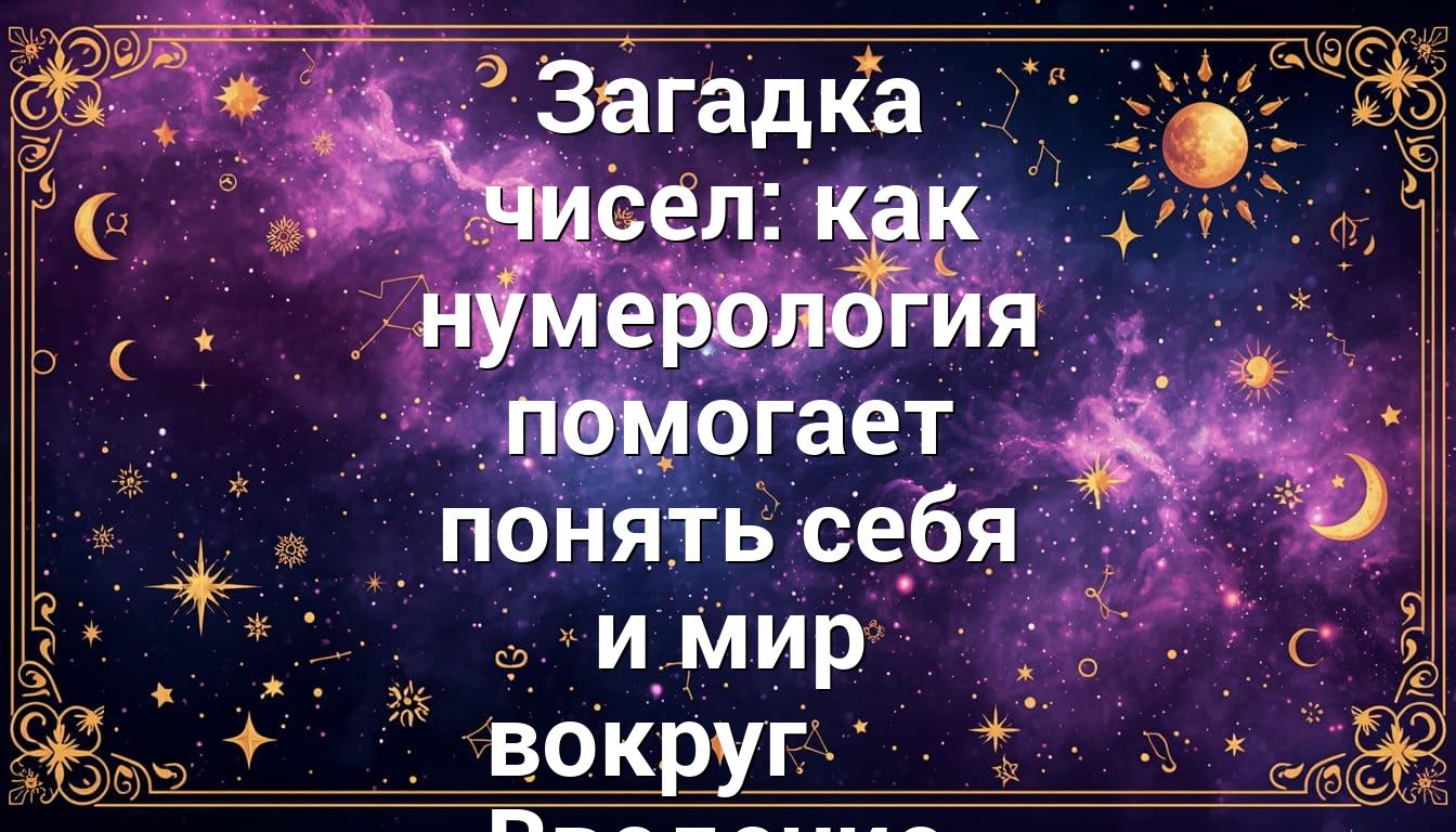 Загадка чисел: как нумерология помогает понять себя и мир вокруг Введение.