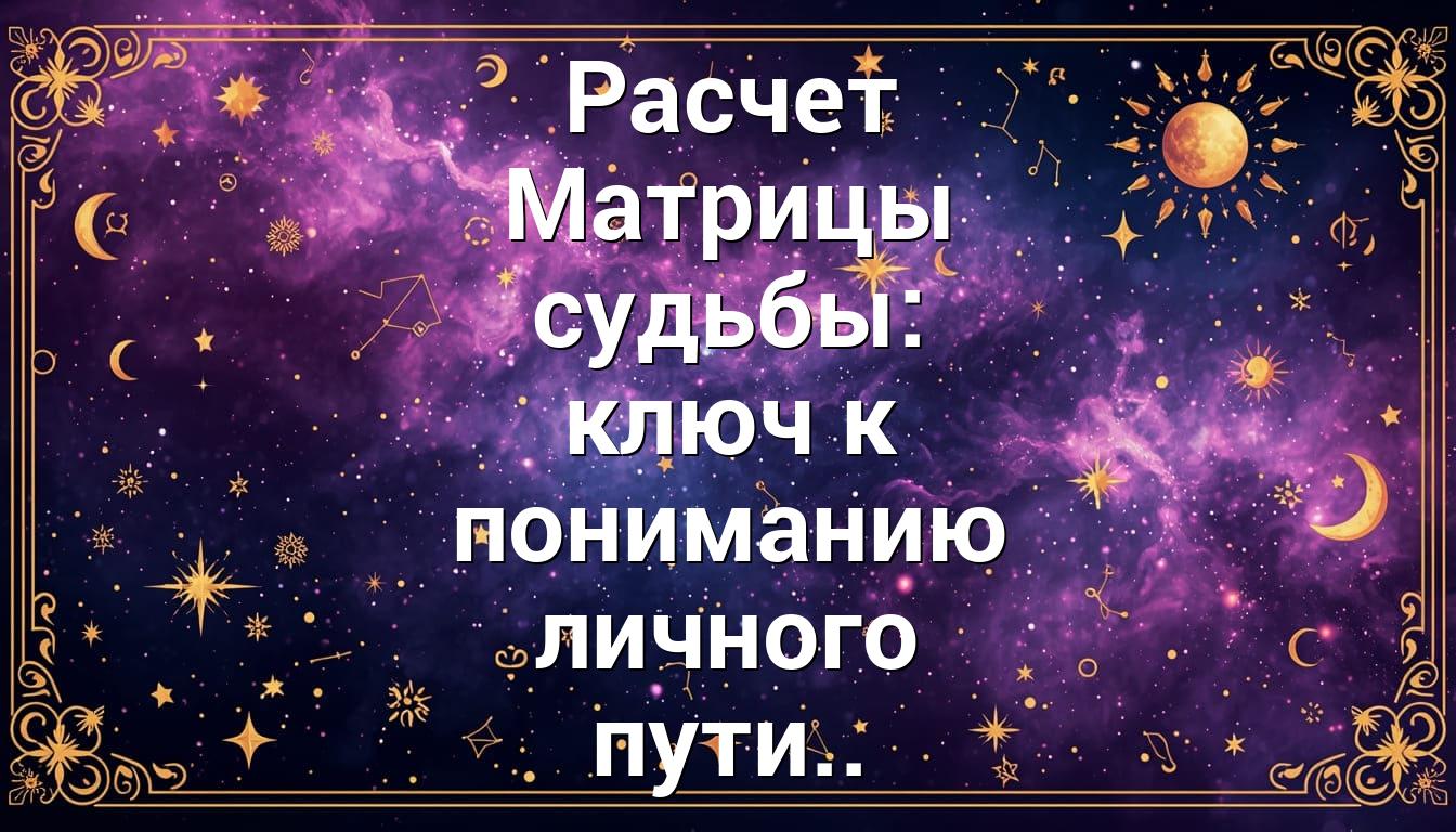 Расчет Матрицы судьбы: ключ к пониманию личного пути..