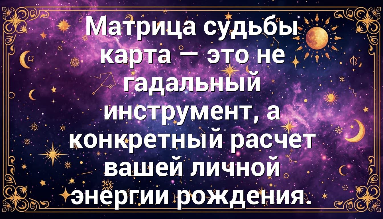 Матрица судьбы карта — это не гадальный инструмент, а конкретный расчет вашей личной энергии рождения.