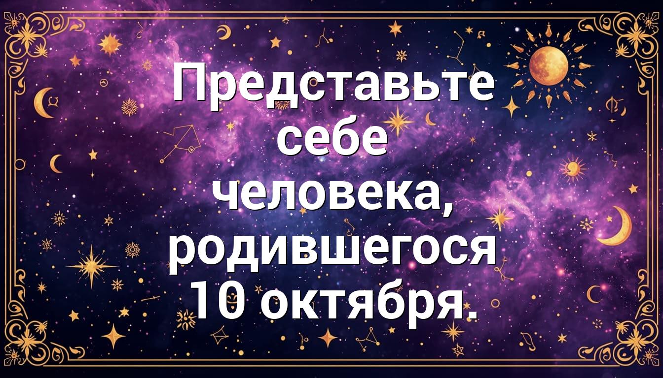 Представьте себе человека, родившегося 10 октября.
