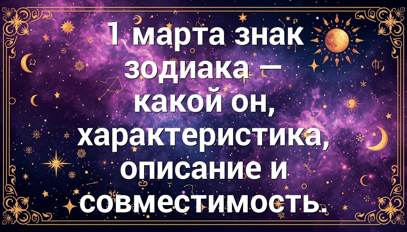 1 марта знак зодиака — какой он, характеристика, описание и совместимость.