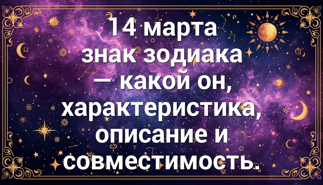 14 марта знак зодиака — какой он, характеристика, описание и совместимость.