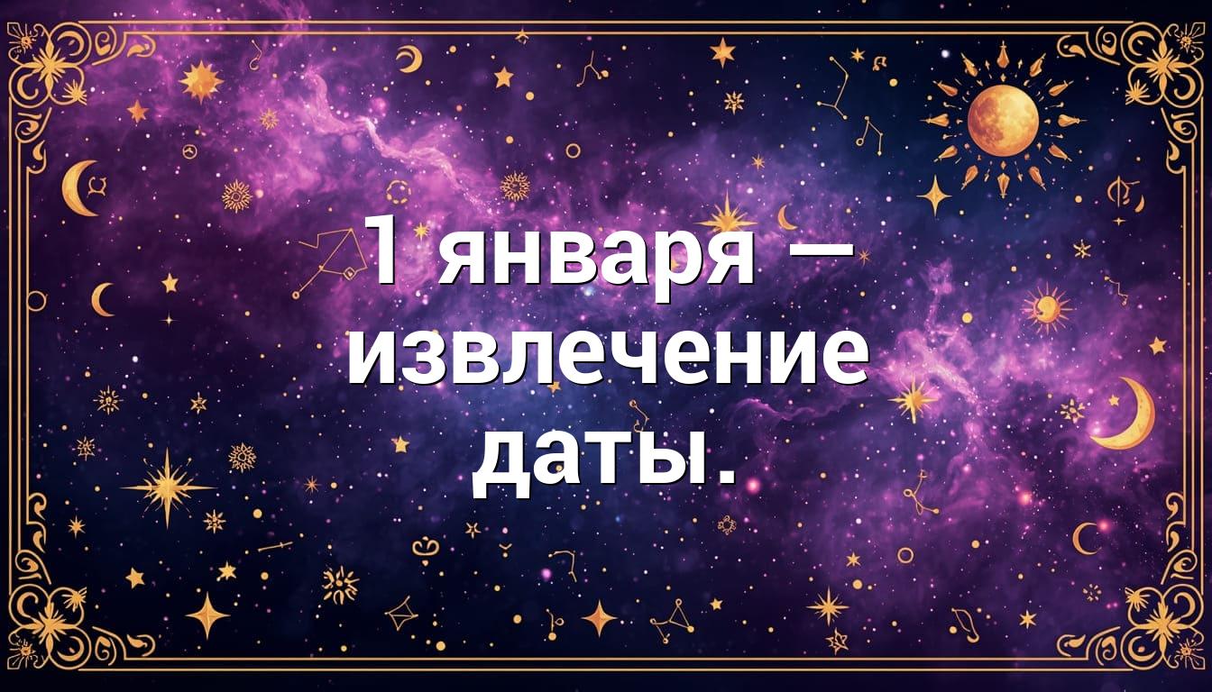 1 января — извлечение даты.