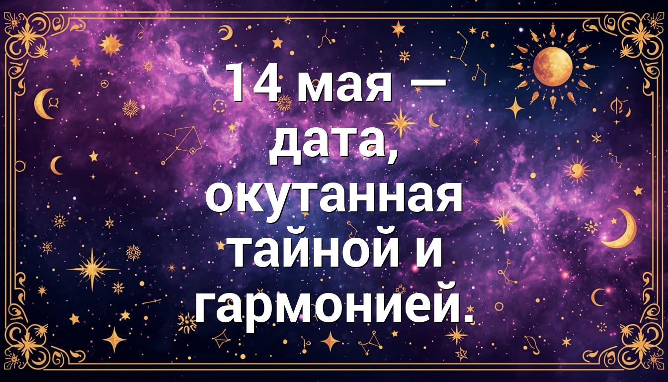 14 мая — дата, окутанная тайной и гармонией.