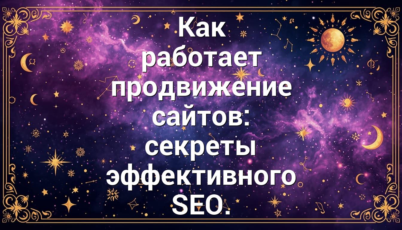 Как работает продвижение сайтов: секреты эффективного SEO.