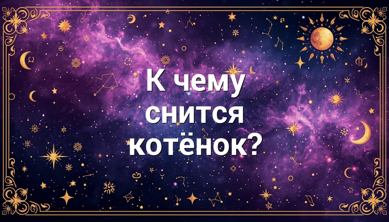 К чему снится котёнок?
