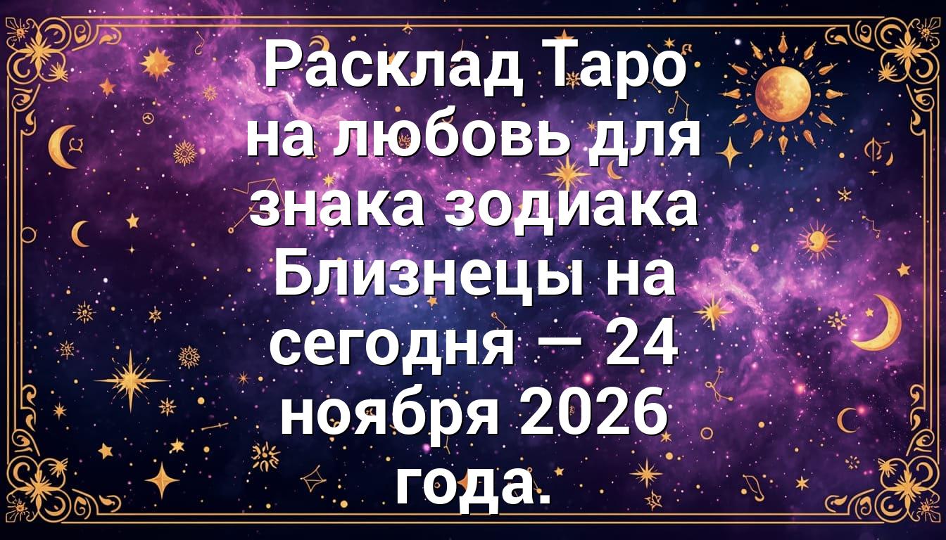 Расклад Таро на любовь для знака зодиака Близнецы на сегодня — 24 ноября 2026 года.
