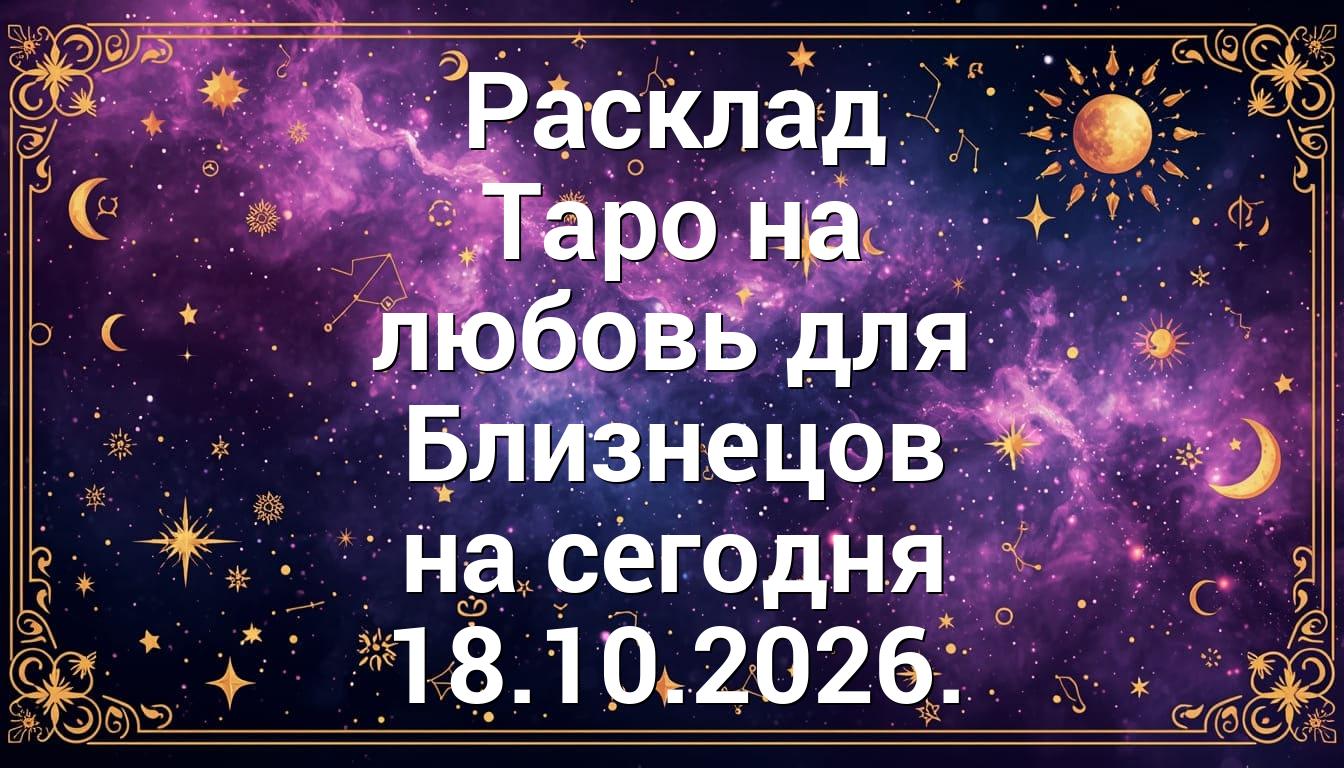 Расклад Таро на любовь для Близнецов на сегодня 18.10.2026.