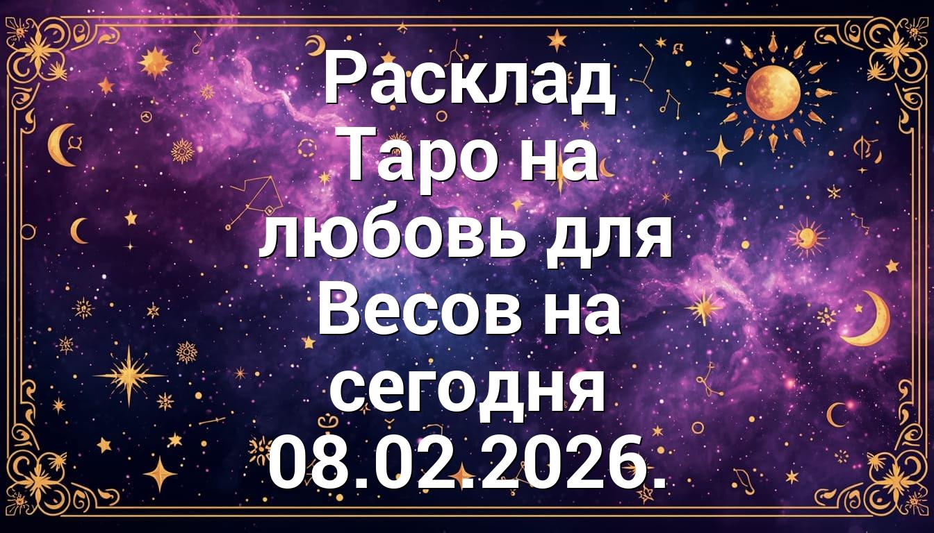 Расклад Таро на любовь для Весов на сегодня 08.02.2026.