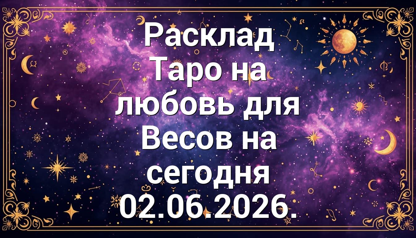 Расклад Таро на любовь для Весов на сегодня 02.06.2026.