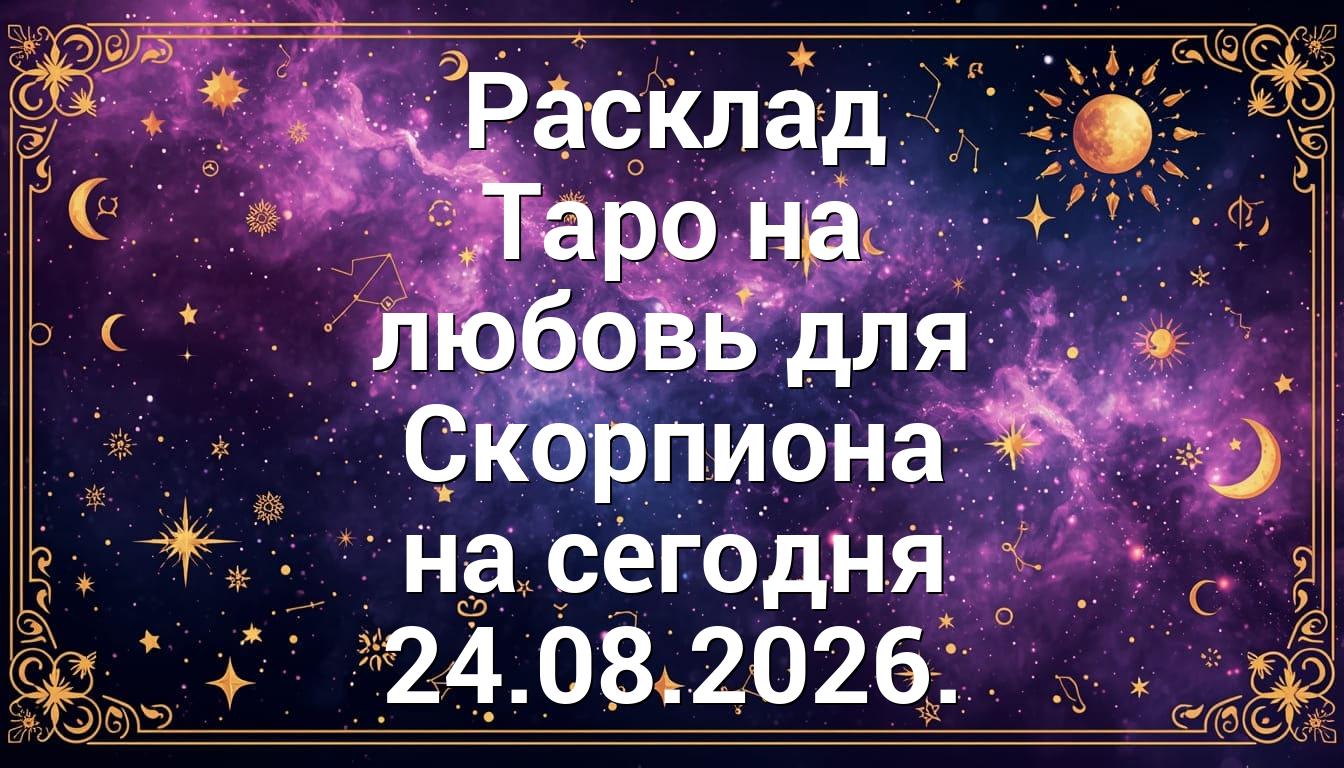 Расклад Таро на любовь для Скорпиона на сегодня 24.08.2026.
