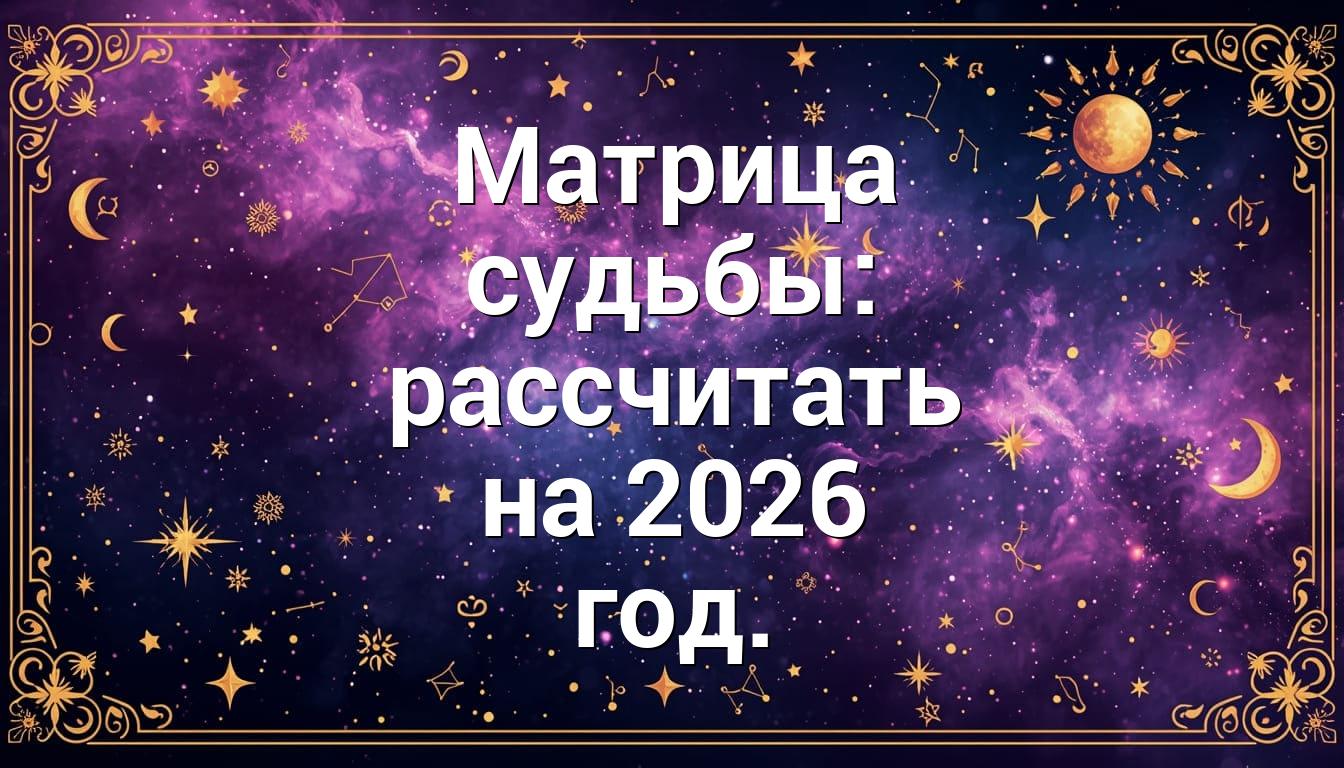 Матрица судьбы: рассчитать на 2026 год.
