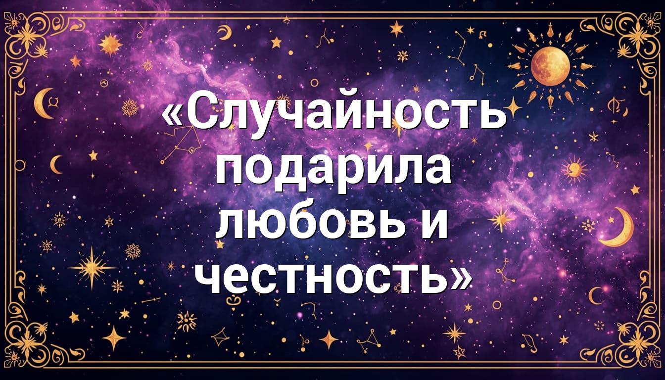 «Случайность подарила любовь и честность»