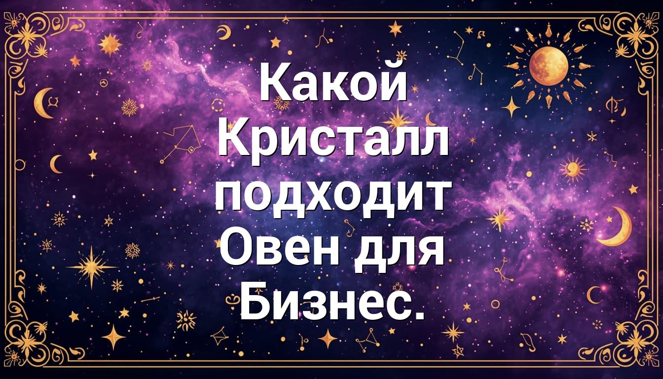 Какой Кристалл подходит Овен для Бизнес.