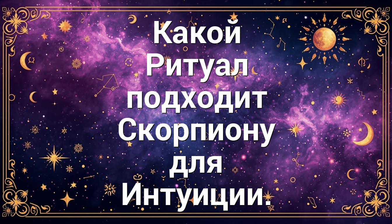 Какой Ритуал подходит Скорпиону для Интуиции.