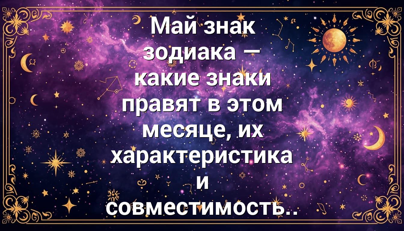 Май знак зодиака — какие знаки правят в этом месяце, их характеристика и совместимость..
