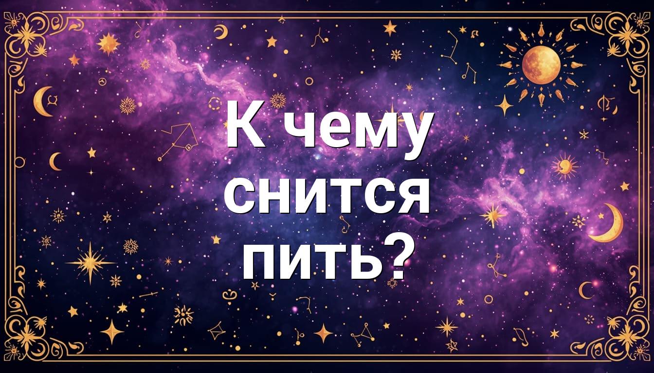 К чему снится пить?