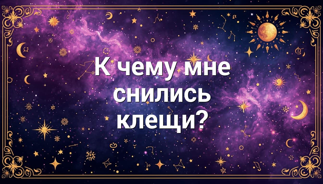 К чему мне снились клещи?