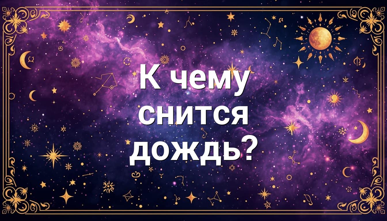 К чему снится дождь?