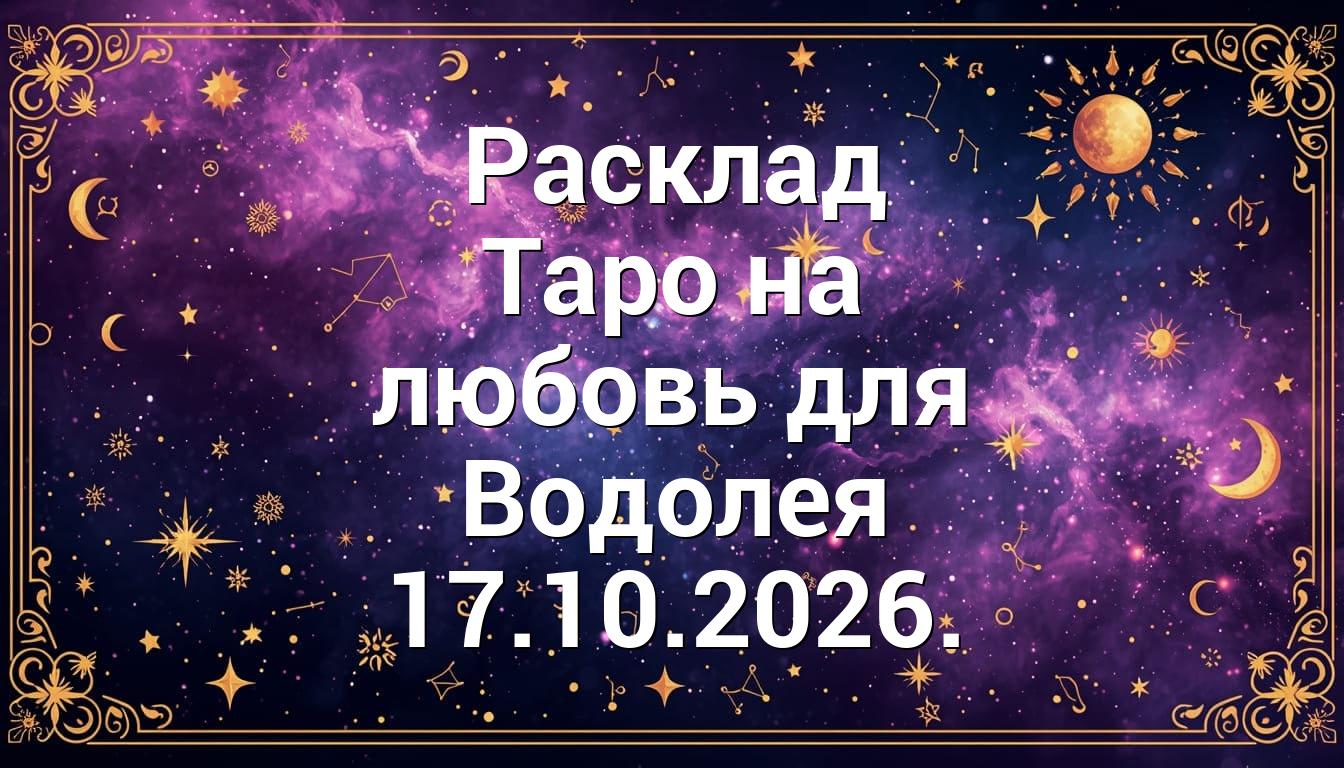Расклад Таро на любовь для Водолея 17.10.2026.